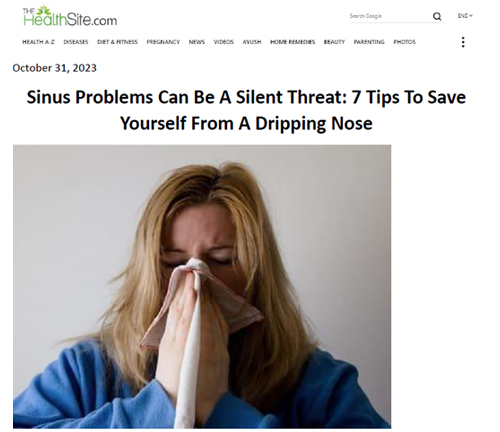 Sinus Problems Can Be A Silent Threat
