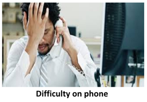 difficulty on phone